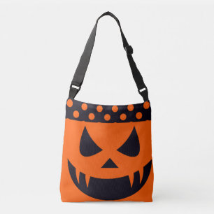 läskig pumpa för happy halloween axelväska