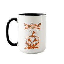 läskig pumpa Halloween vit orange