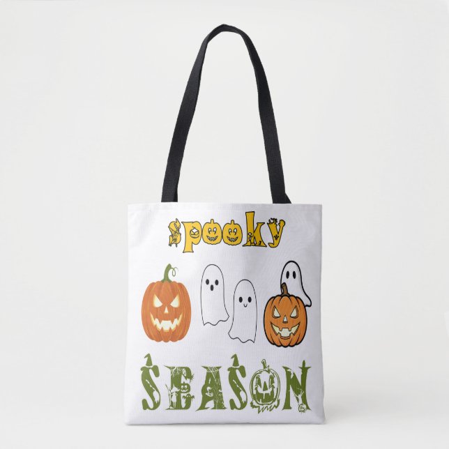 läskig säsong  Gott Halloween  Tygkasse (Framsida)