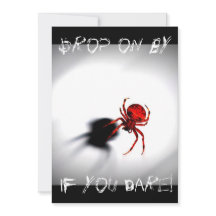 Läskig spindelHalloween inbjudan