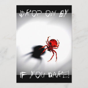 Läskig spindelHalloween inbjudan