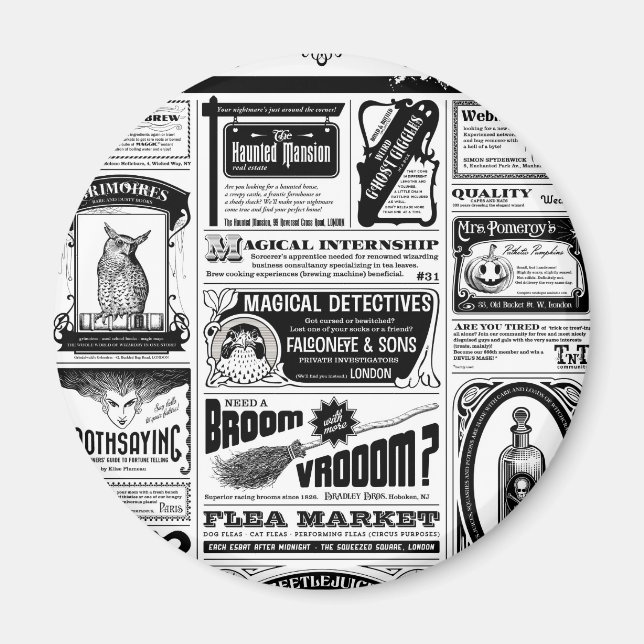 läskig tidning magnet (Framsidan)