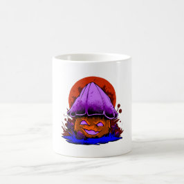 läskig zombie svamp retro Halloween-fest Kaffemugg