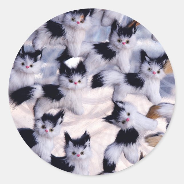 läskiga katter runt klistermärke (Framsida)