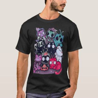 läskiga katters pastell gotisk mörk halloween-kost t shirt
