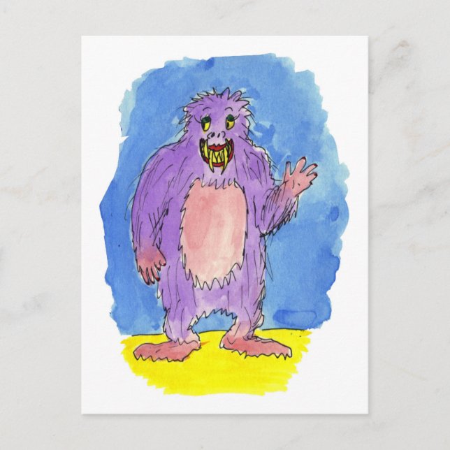 Läskiga monster vykort (Framsida)