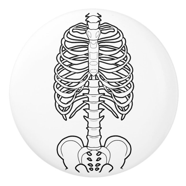 Läskigt ben Halloween Knopp (Framsidan)