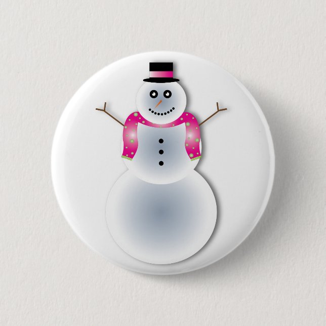 läskigt christmas snögubbe knapp (Framsida)