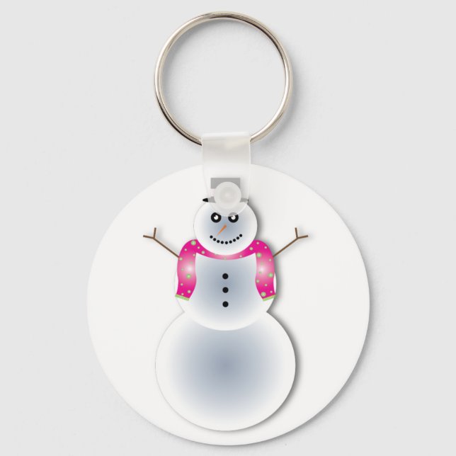 läskigt christmas snögubbe nyckelring (Framsida)