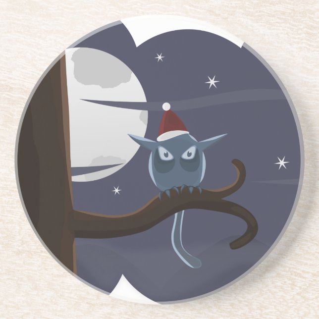 läskigt christmas uggla underlägg (Framsidan)