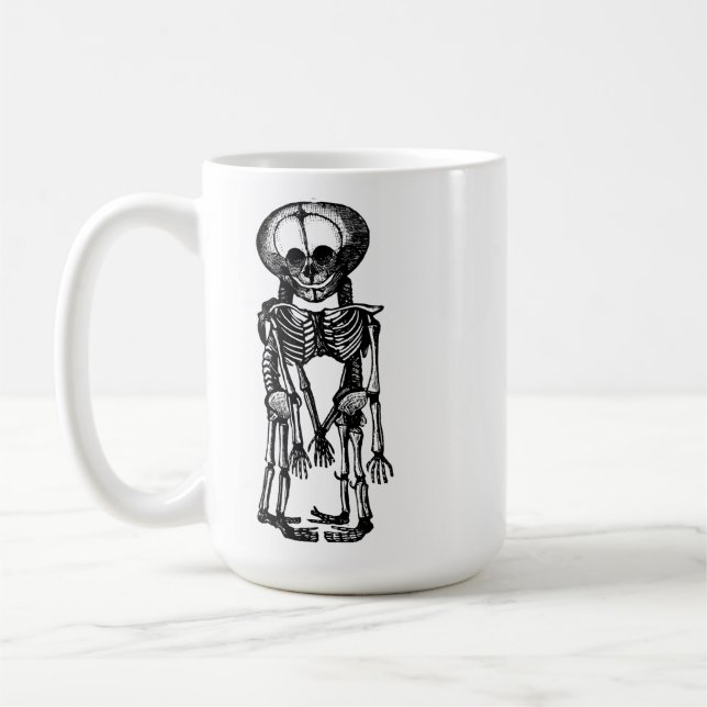 läskigt siamesiskt twillingar Skeleton Barn anatom Kaffemugg (Vänster)