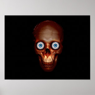 läskigt skelett  poster