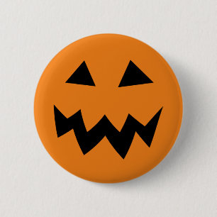 Läskigt snida för Halloween pumpaansikte knäppa Knapp