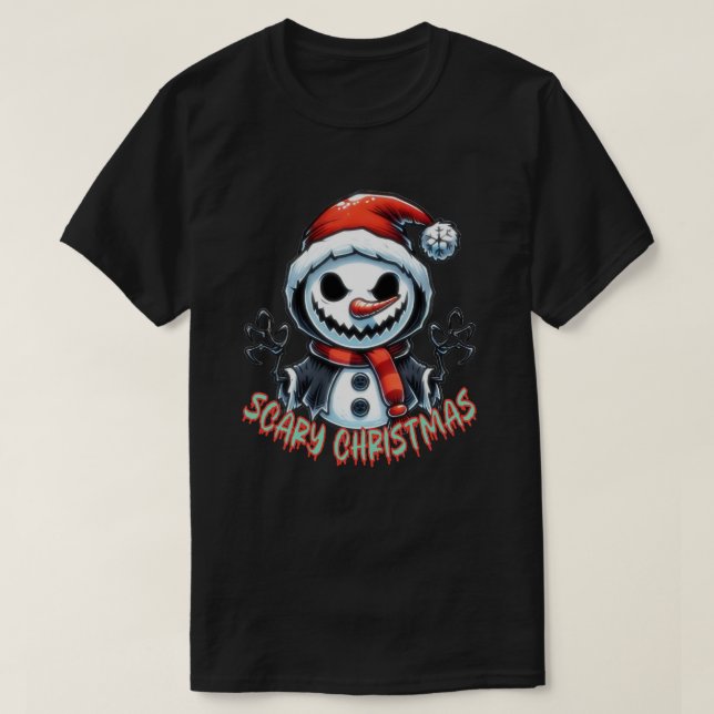 läsknäcka, läskigt snögubbe t shirt (Design framsida)