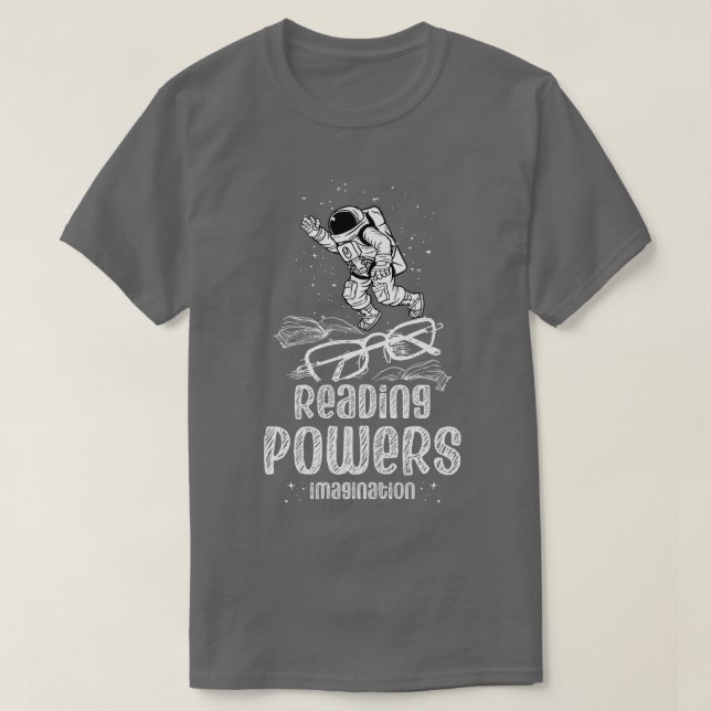 Läskraft Imagination Läsa Bok Älskare Rea T Shirt (Design framsida)