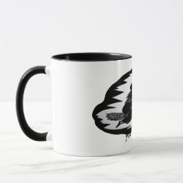 läskskrämmande svarta häxor på broomsticks mugg