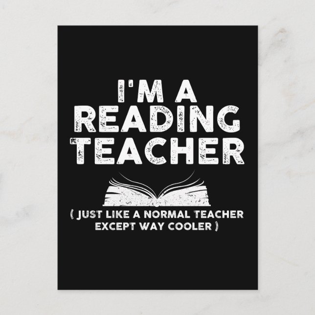 Läslärare - jag är en läslärare vykort (Framsida)