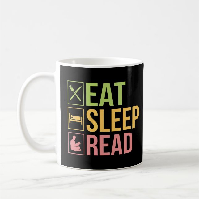 Läsläsning av viloläge vid Bok Kaffemugg (Vänster)