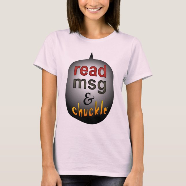 läsmeddelande & chuckle t-shirt (Framsida)