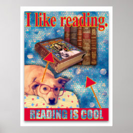 LÄSNING ÄR COOLA POSTER