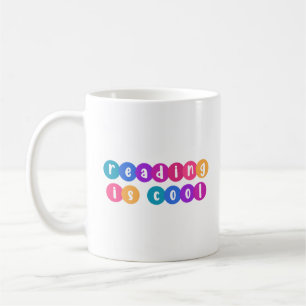 Läsning är coolt kaffemugg