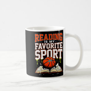 Läsning är favorit sport rolig basket dryp kaffemugg