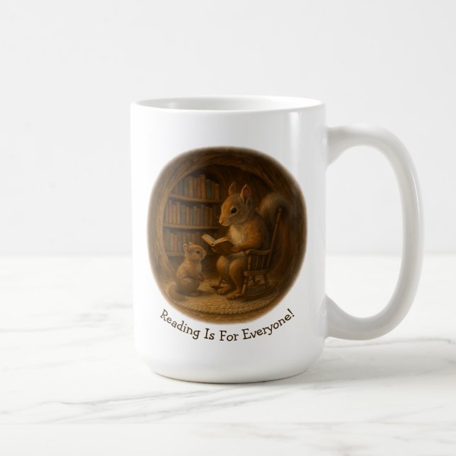 Läsning är för alla-mugg kaffemugg (Höger)