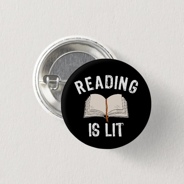 Läsning är lätt - litteratur som läser bokar Vinta Knapp (Framsida & baksida)
