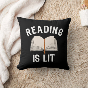 Läsning är lätt - litteratur som läser bokar Vinta Kudde