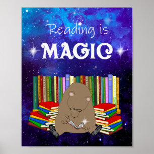 Läsning är Magic Poster