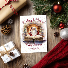 Läsning är Magic Snowflake Design Julkort