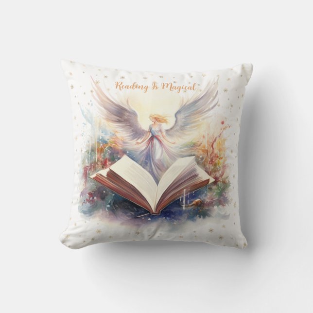 Läsning är Magic Snowflake Design Kudde (Framsida)
