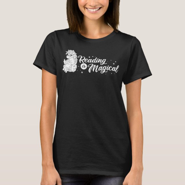 Läsning är magisk biblioteksläsare Bok T Shirt (Framsida)