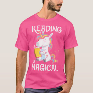 Läsning är Magisk Bokälskare Enhörning Engelsk Tea T Shirt