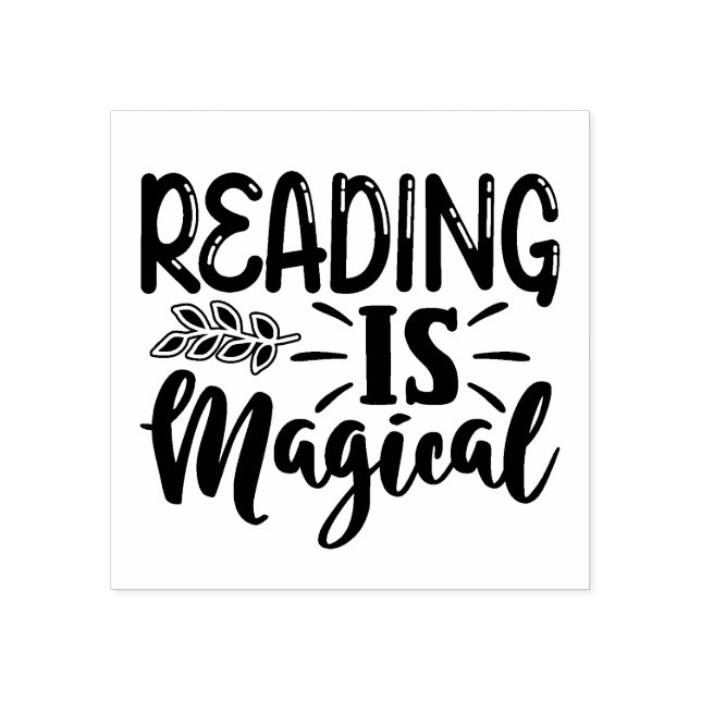 Läsning Är Magisk Gummistämpel Stämpel (Tryck)