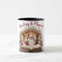 Läsning är Magisk Snöfladesign Mugg