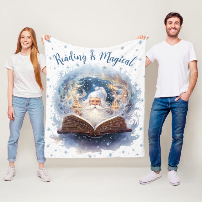 Läsning är Magisk Snöflinga Design Fleecefilt (På plats)