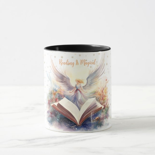 Läsning är Magisk Snöflinga Design Mugg (Center)