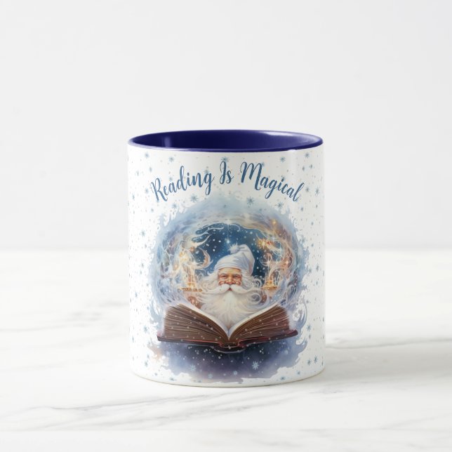Läsning är Magisk Snöflinga Design Mugg (Center)