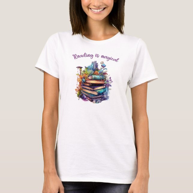 Läsning är Magisk T Shirt (Framsida)