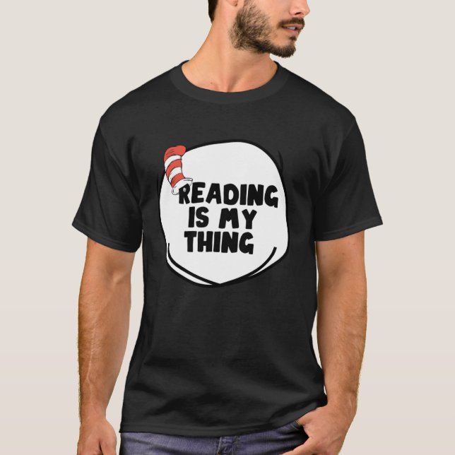 Läsning är min bokmask Sak som läser bok 1 T Shirt (Framsida)