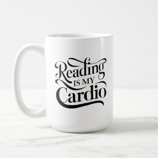 Läsning är Min Cardio - Roligt Lärare Kaffemugg
