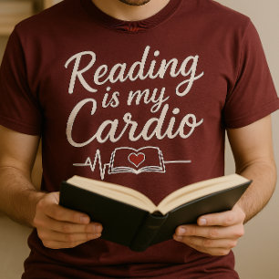 Läsning är min Cardio T-Shirt - Bok Älskare-gåva