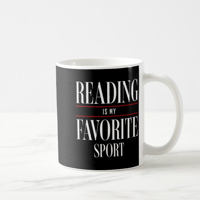 Läsning är min favorit Srt bokälskare rolig slogan Kaffemugg (Höger)
