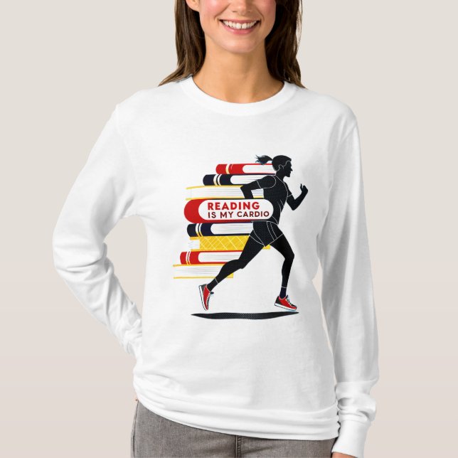 Läsning är min kondition T-shirt: Rolig bokälskare T Shirt (Framsida)