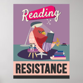 Läsning Är Min Motståndskraft – Retro Stiliserad P Poster