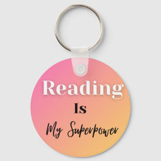 Läsning är min supermakt nyckelring