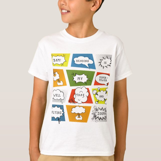 Läsning är min supermakt t shirt (Framsida)