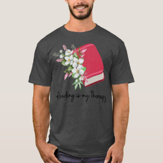 Läsning är min terapi 19 t shirt
