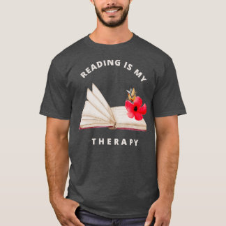 Läsning är min terapi 45 t shirt